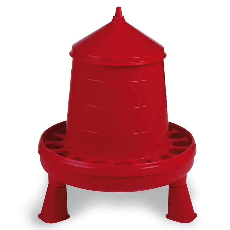 Gaun 4kg Plastic Poultry Feeder with Legs in Red