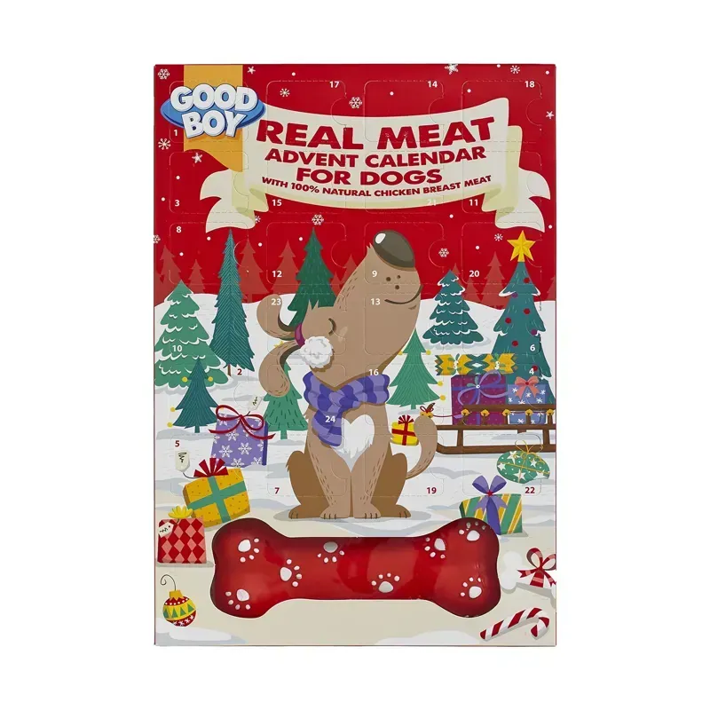 Good Boy 100gm Real Meat Dog Advent Calendar in Red