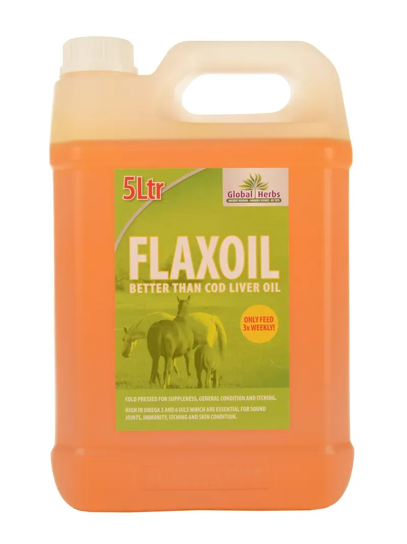 Global Herbs 5lt FlaxOil Supplement in Orange