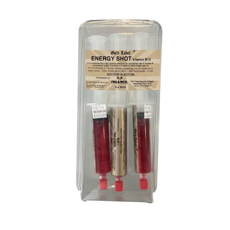 Gold Label 3x 20ml Energy Shot Syringe in Gold