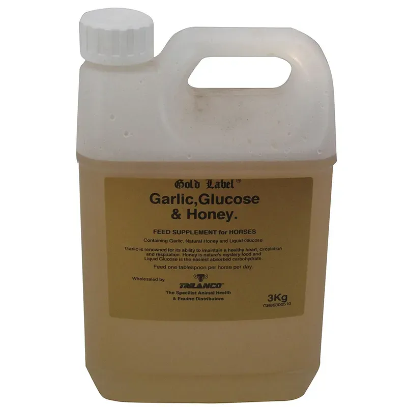 Gold Label 3kg Garlic Glucose and Honey Supplement in Gold