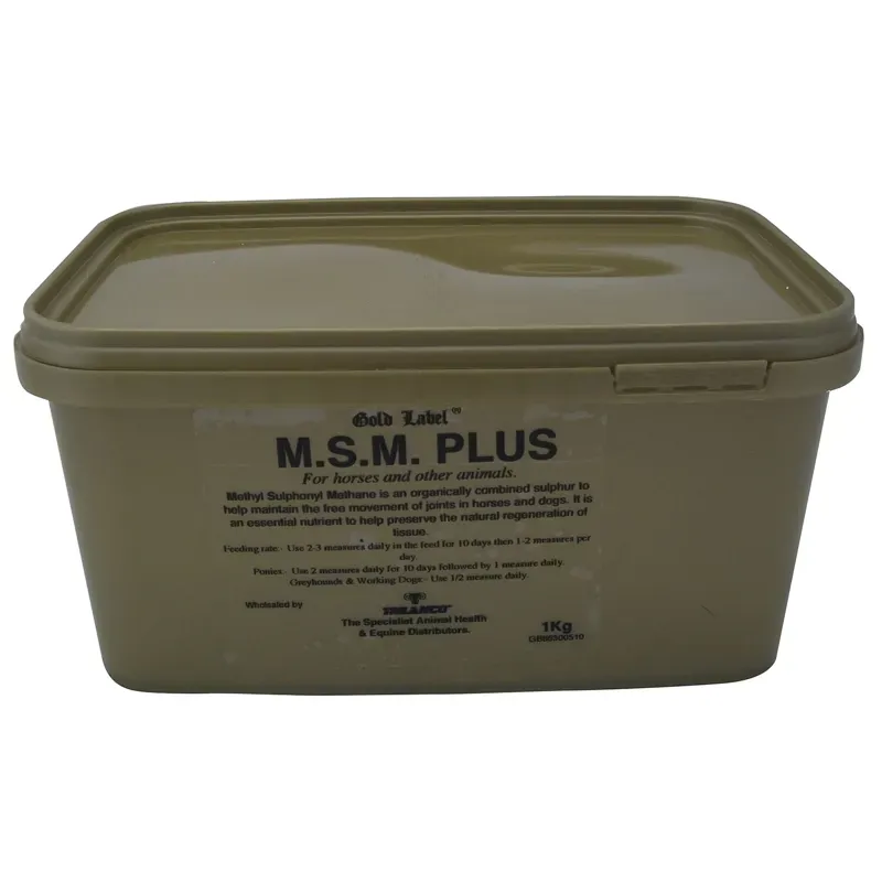 Gold Label 1kg M.S.M. Plus Supplement in Gold