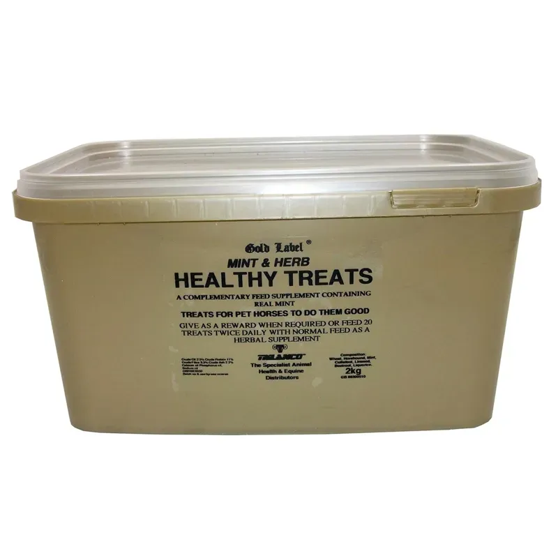 Gold Label 2kg Mint/Herb Herbal Healthy Treats in Gold