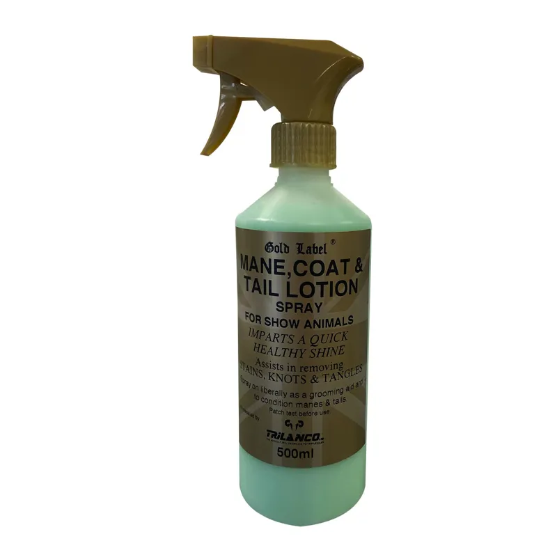 Gold Label 500ml Mane Tail and Coat Spray in Gold