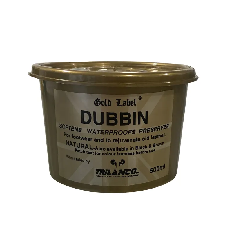 Gold Label 500g Natural Dubbin in Gold