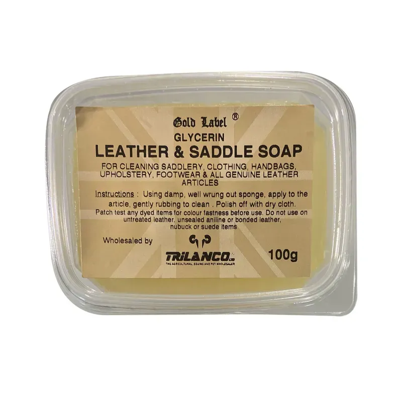 Gold Label 100gm Glycerin Leather and Saddle Soap in Gold