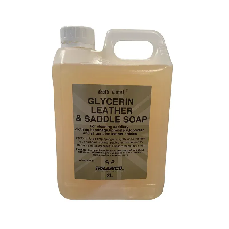 Gold Label 2lt Glycerin Leather and Saddle Soap Liquid in Gold