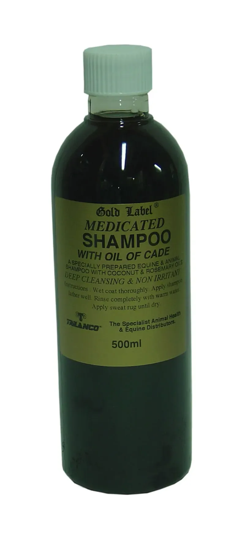 Gold Label 500ml Stock Medicated Shampoo in Gold