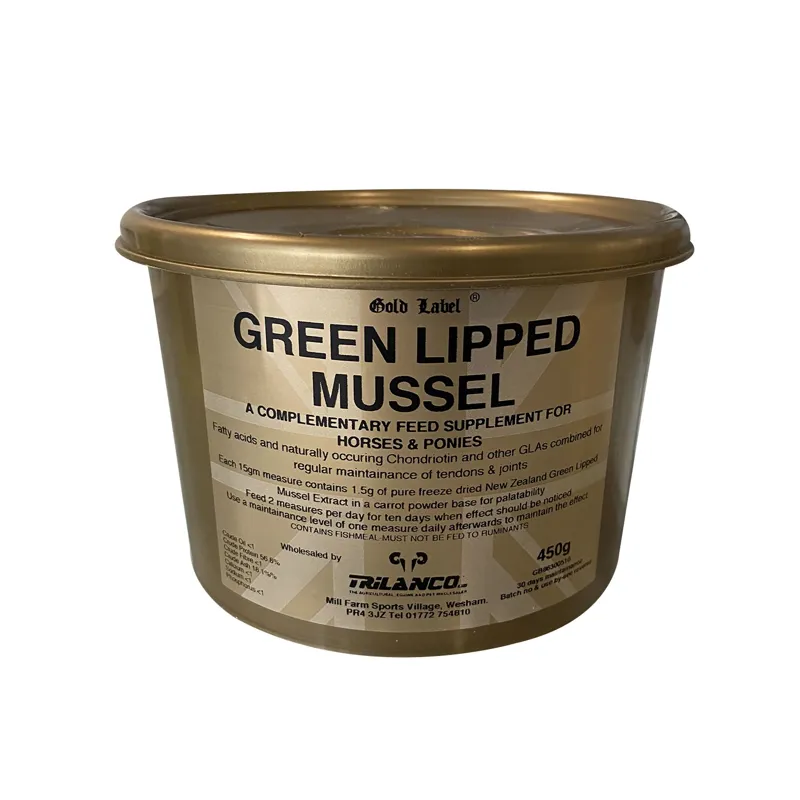 Gold Label 450g Green Lipped Mussel Supplement in Gold