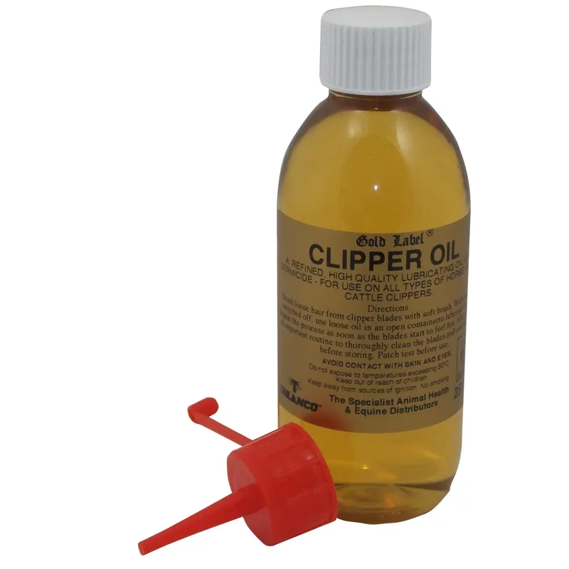 Gold Label 250ml Clipper Oil w/Pump in Gold