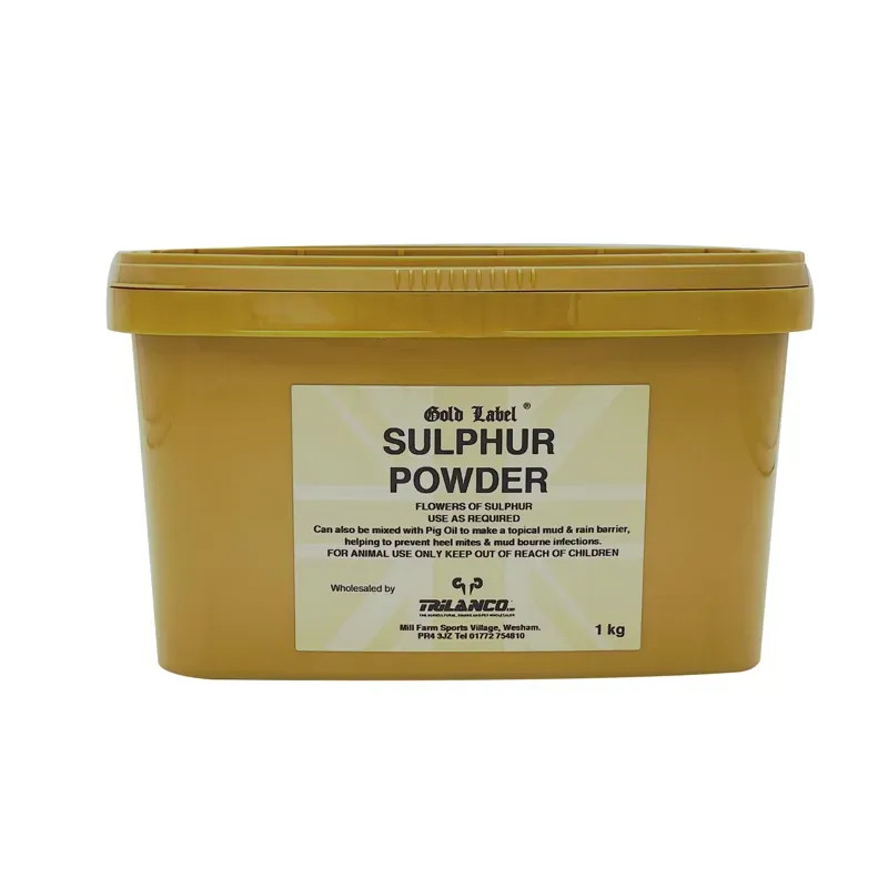 Gold Label 1kg Sulphur Powder Supplement in Gold