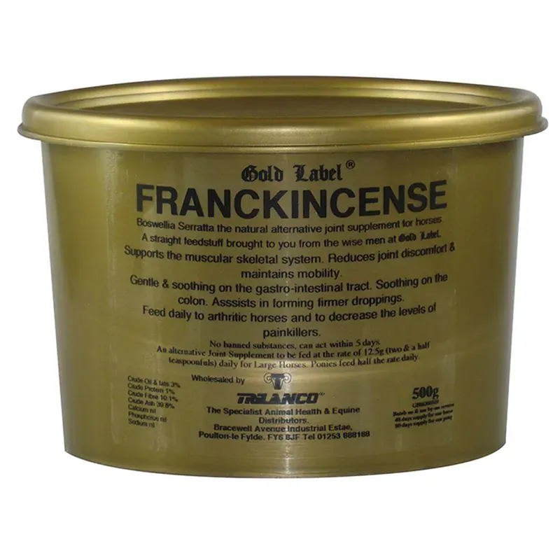 Gold Label 500g Franckincense in Gold