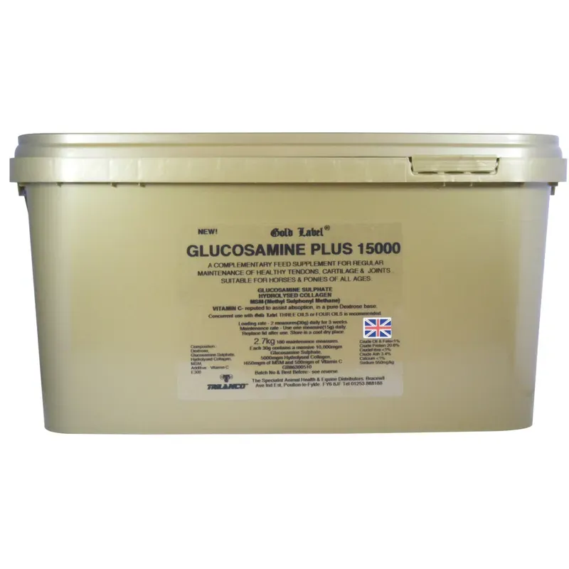 Gold Label 2.7kg Glucosamine Plus Supplement in Gold