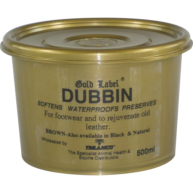 Gold Label 500g Dubbin in Brown