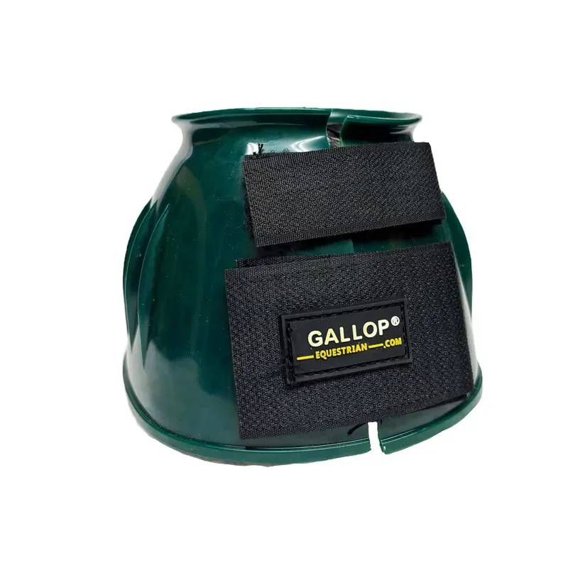 Gallop Double Taped PVC Ribbed Over Reach Boots in Green