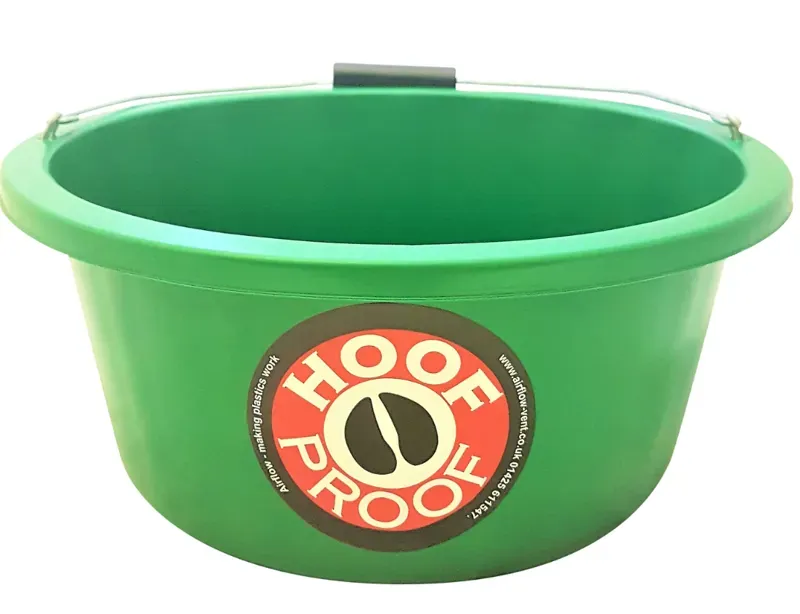 Airflow Hoof Proof 15-litre Shallow Feeder/Multi Purpose Bucket in Green