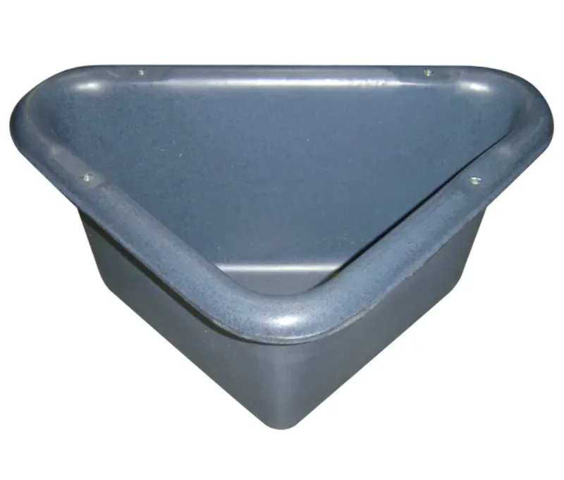 Stubbs Plastic Corner Manger with Steel Frame in Grey