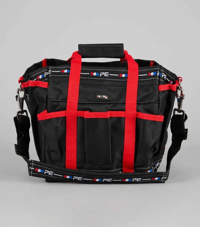 Premier Equine Grooming Kit Bag in Black/Red