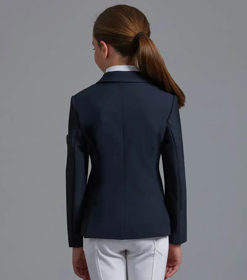 Premier Equine Girls Hagen Competition Jacket in Navy-1