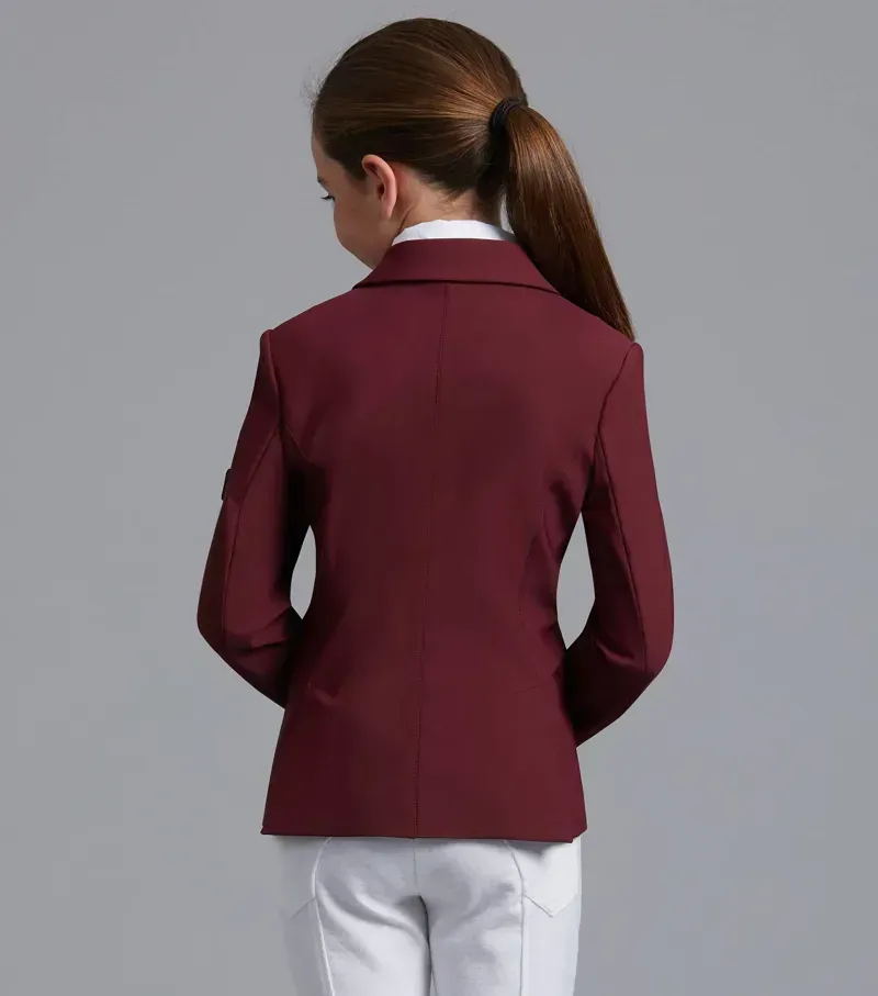 Premier Equine Girls Hagen Competition Jacket in Wine-1