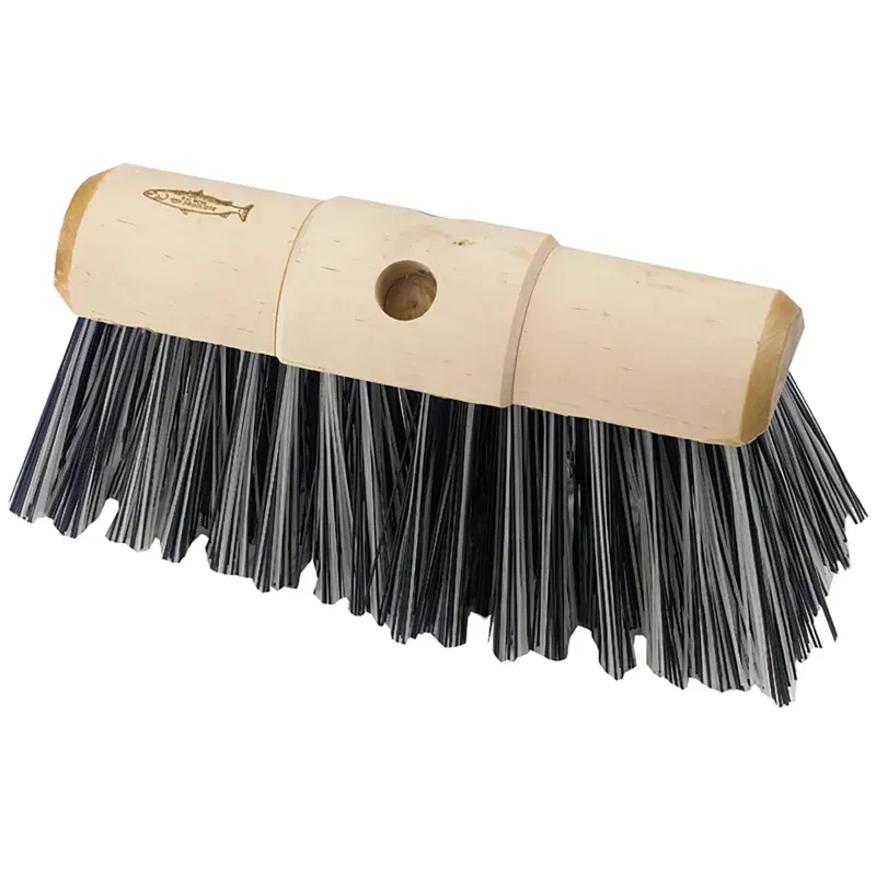 Hillbrush Polyprop 13in Yard Broom Head in Black/White