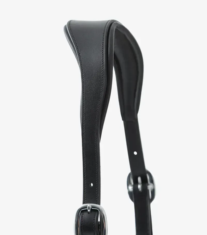 Premier Equine Hennaroso Rolled Anatomic Leather Head Collar in Black-3