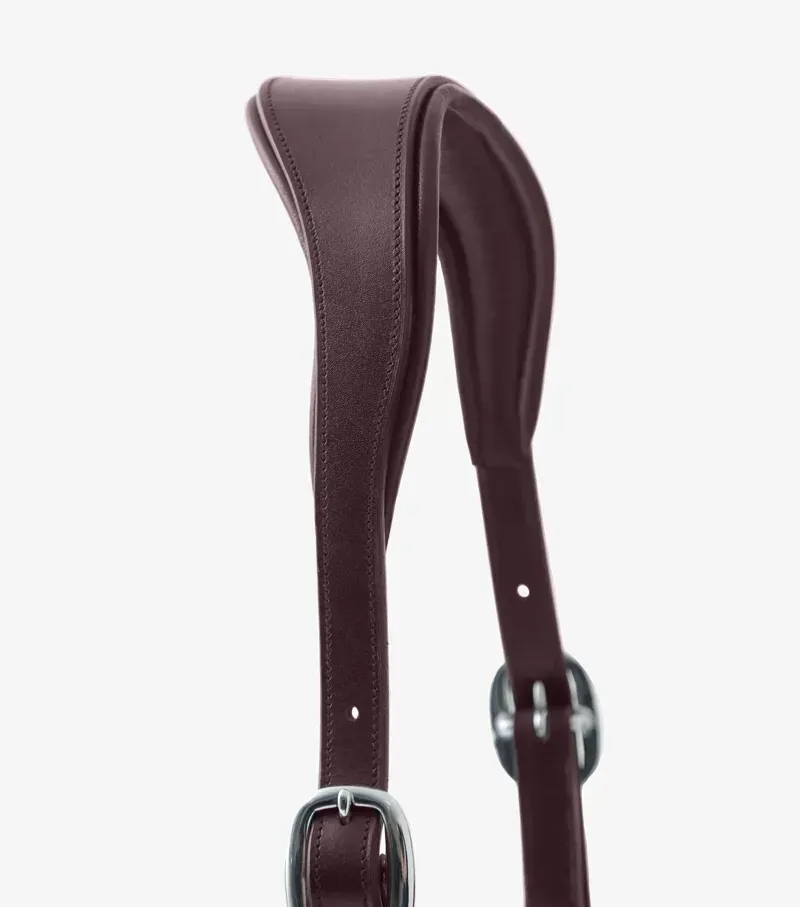 Premier Equine Hennaroso Rolled Anatomic Leather Head Collar in Brown-2
