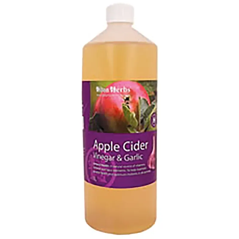 Hilton Herbs 1lt Apple Cider Vinegar and Garlic in Yellow