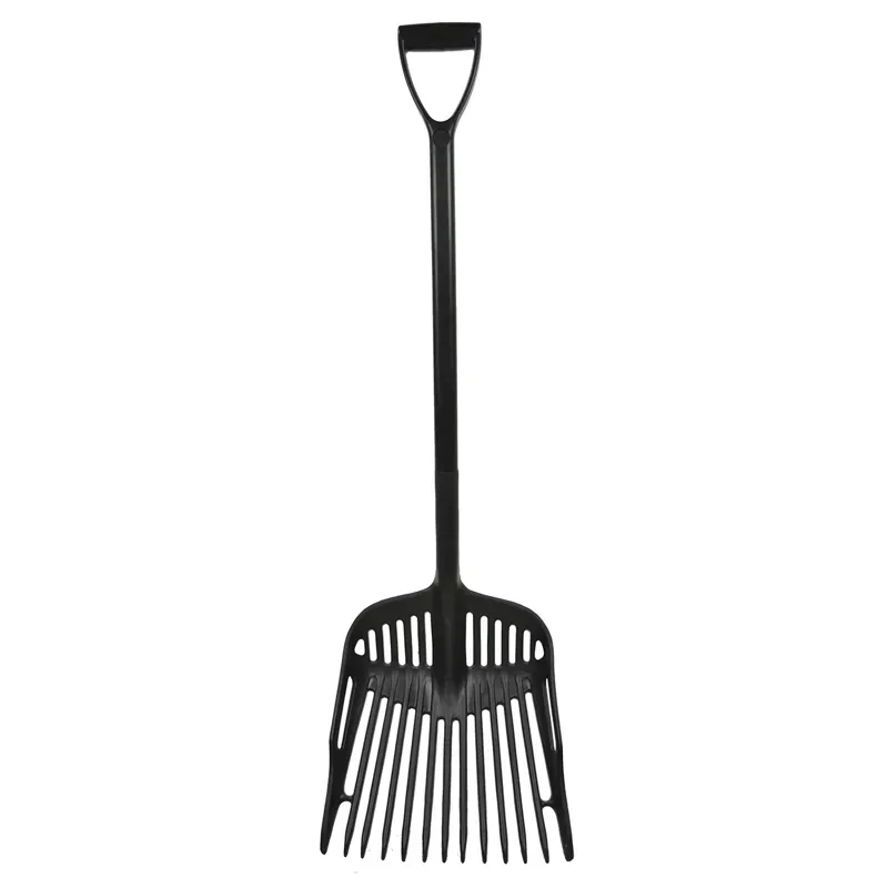 Harold Moore Shavings Fork with Extended D-Grip Handle in Black
