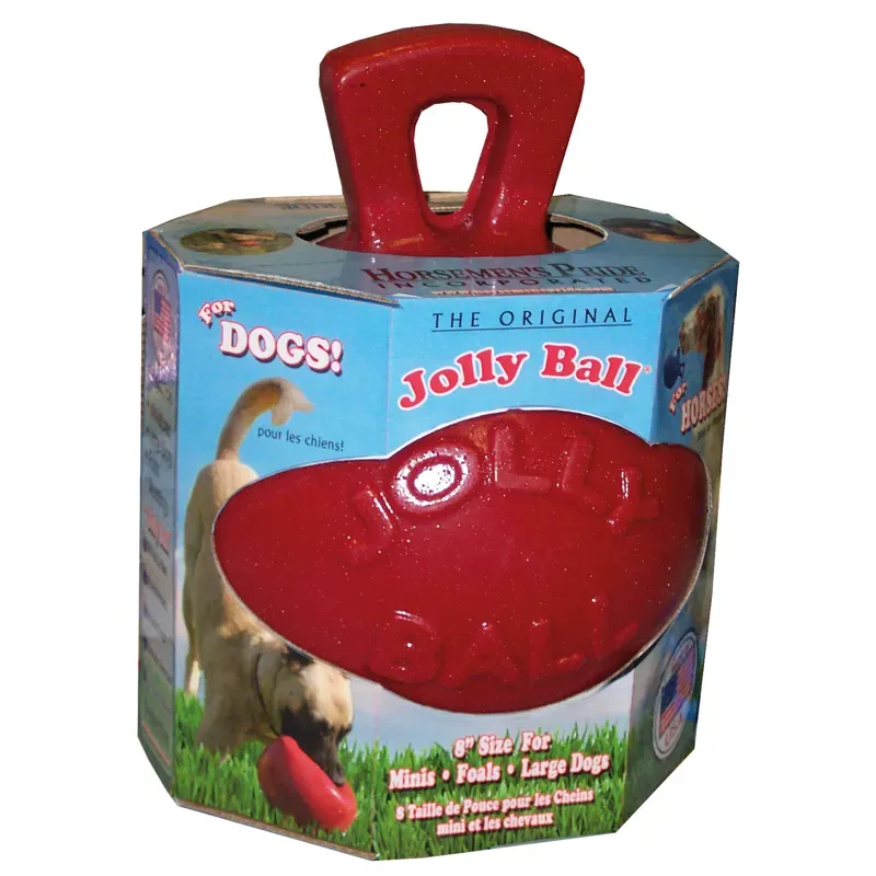 Horsemens Pride Jolly Pets Dual 8in Jolly Ball in Red