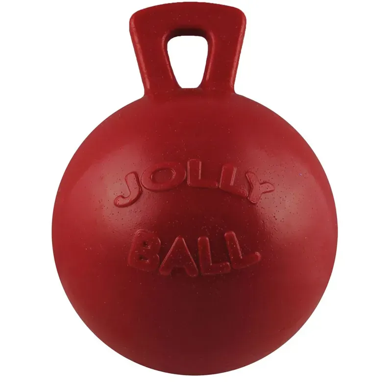 Horsemens Pride Jolly Pets Tug-N-Toss 10in Jolly Ball in Red