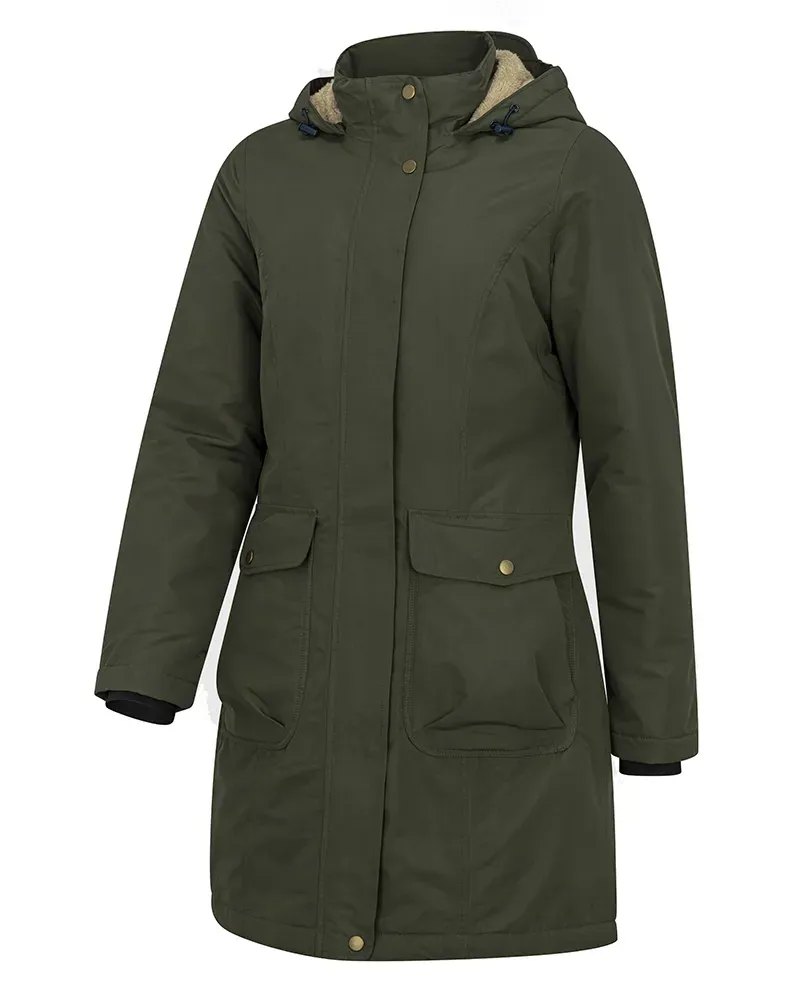 Hoggs Of Fife Ladies Walker Long Coat in Fern Green