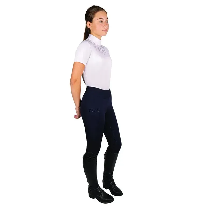 Hy Equestrian Childs Roka Regal Riding Tights in Navy