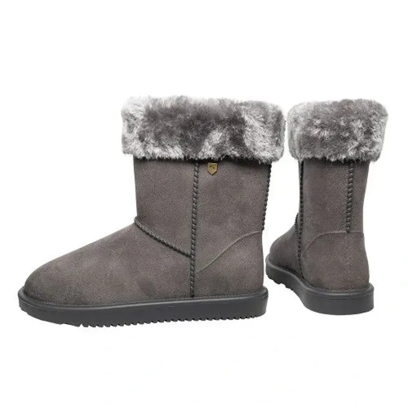 Hy Equestrian Chisworth Waterproof Fleece Boot With Faux Fur in Grey-2