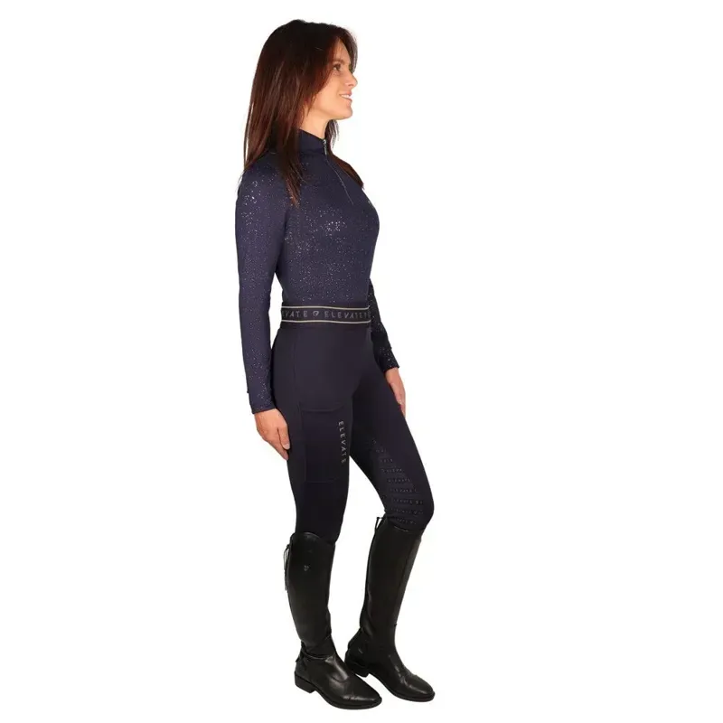Hy Equestrian Elevate Allure Base Layer in Navy/Gun Metal Grey-1