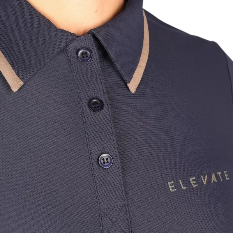 Hy Equestrian Elevate Allure Polo in Navy/Fossil-2