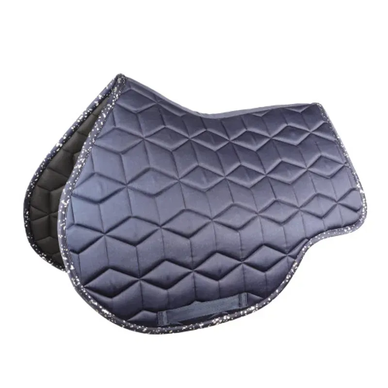 Hy Equestrian Elevate Allure Saddle Pad in Navy/Gunmetal Grey