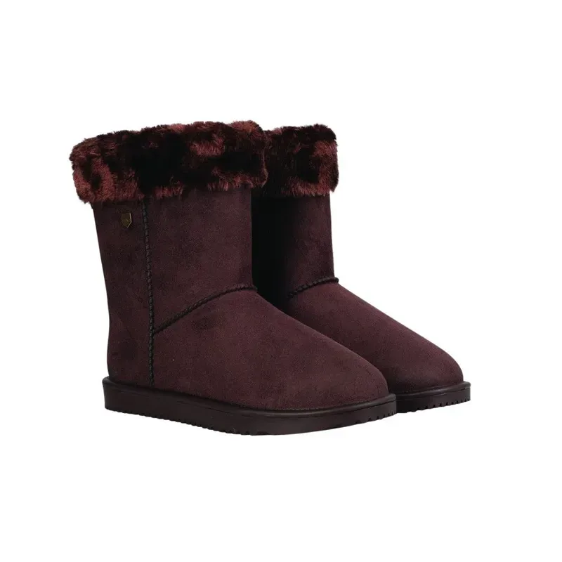 Hy Equestrian Childs Chisworth Waterproof Fleece Boot With Faux Fur in Brown