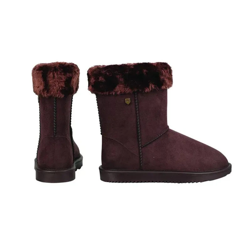 Hy Equestrian Childs Chisworth Waterproof Fleece Boot With Faux Fur in Brown-3