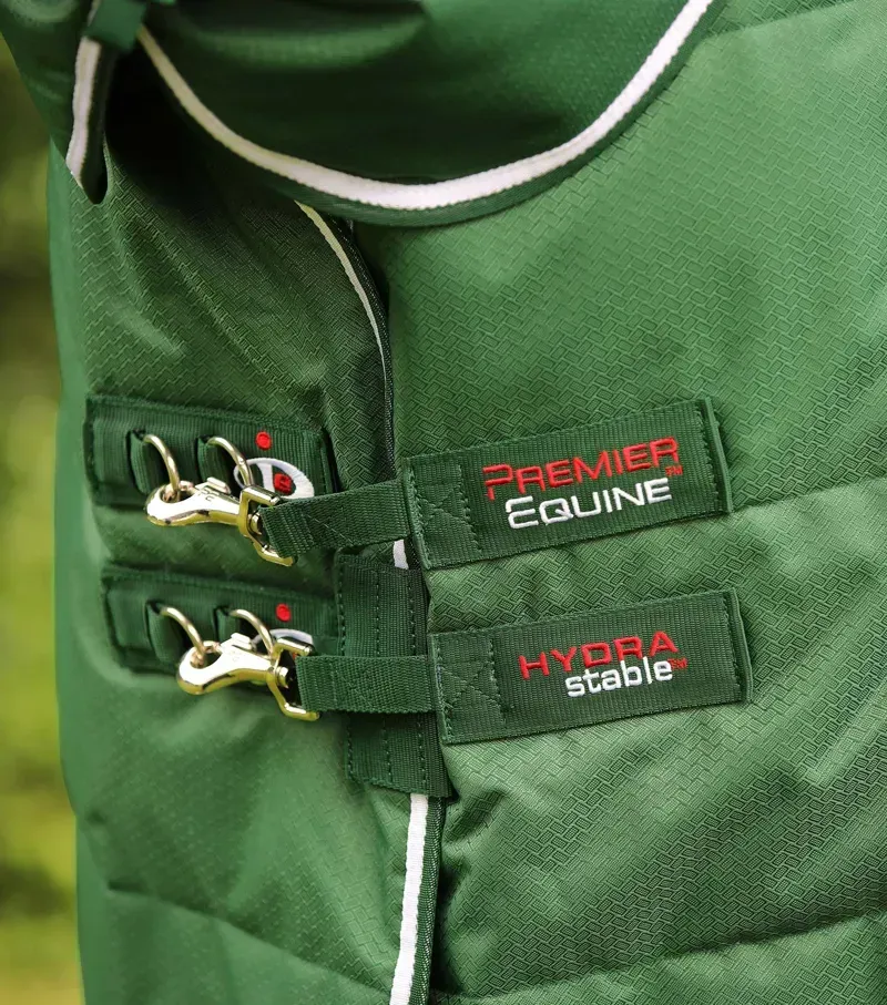 Premier Equine Hydra 200g Stable Rug With Neck Cover in Green-1