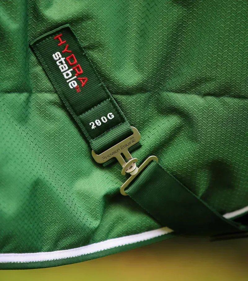 Premier Equine Hydra 200g Stable Rug With Neck Cover in Green-3