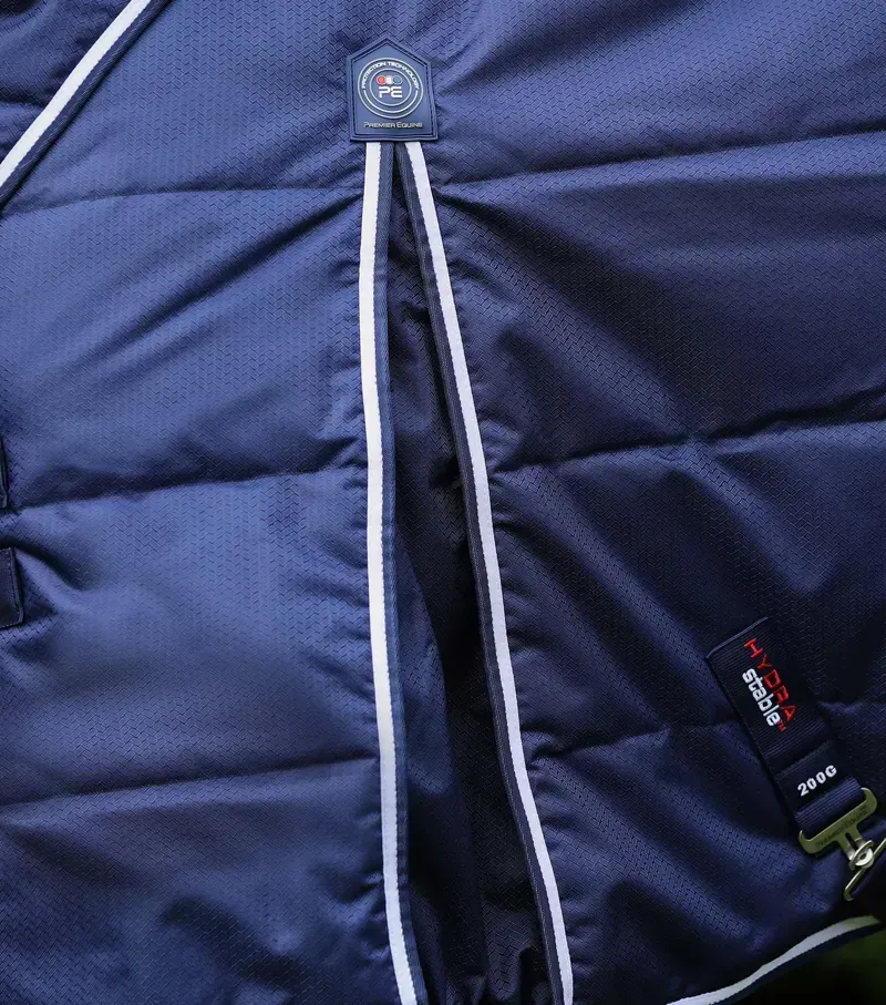 Premier Equine Hydra 200g Stable Rug With Neck Cover in Navy-2