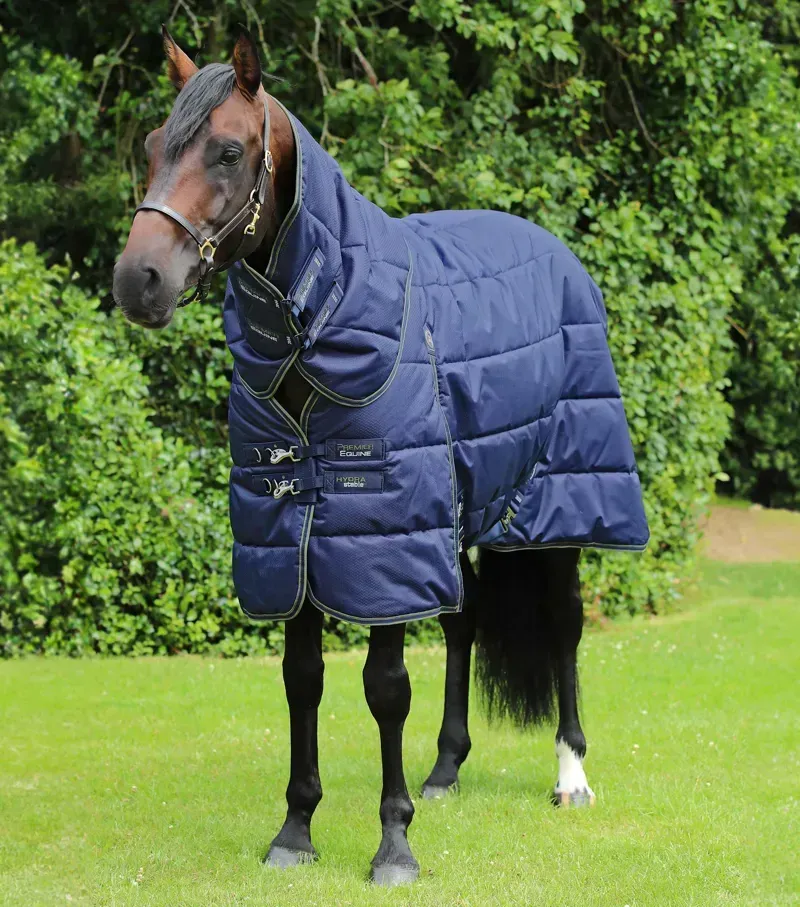 Premier Equine Hydra 350g Stable Rug With Neck Cover in Navy