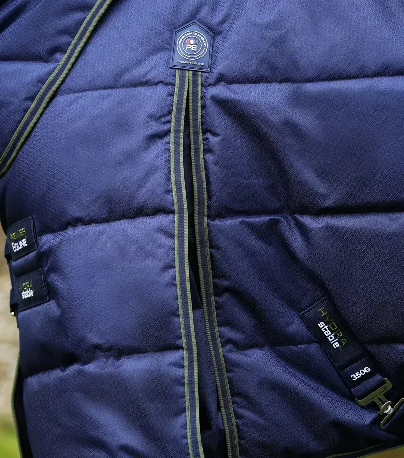 Premier Equine Hydra 350g Stable Rug With Neck Cover in Navy-3