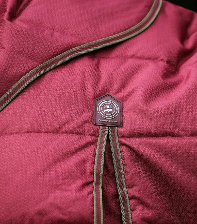 Premier Equine Hydra 350g Stable Rug With Neck Cover in Wine-1