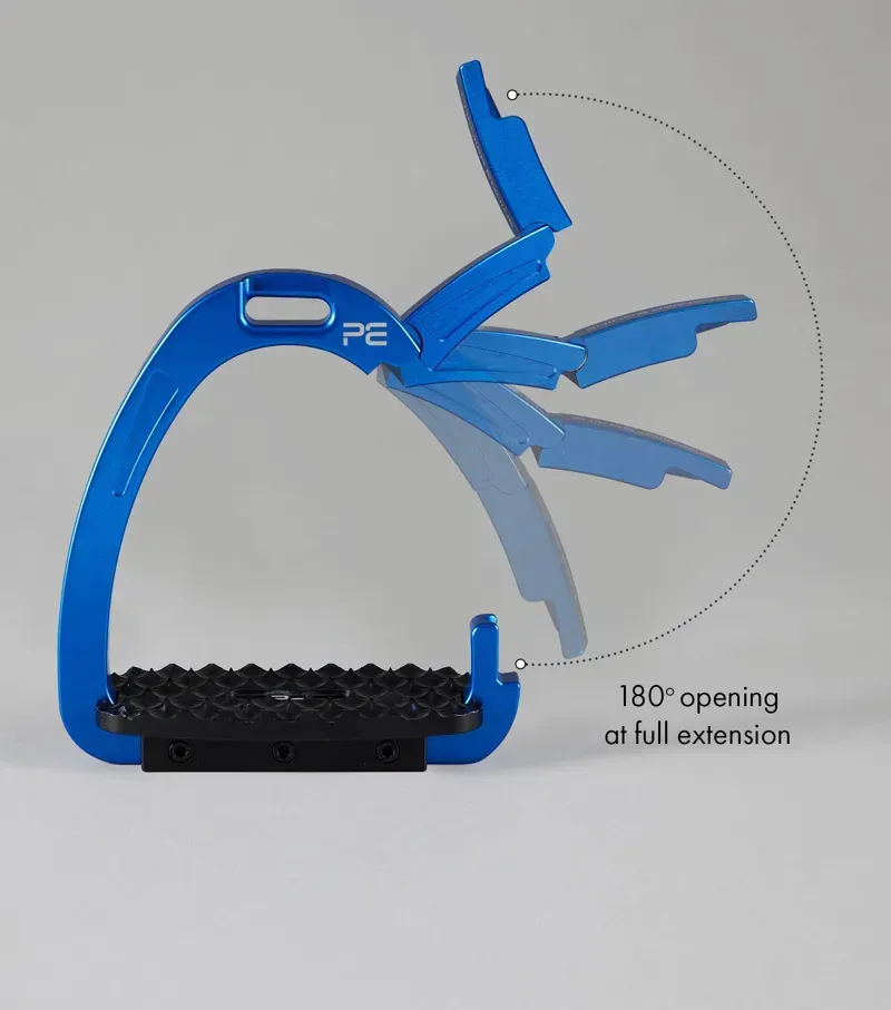 Premier Equine 4.75 / 12cm Intego Duo Safety Stirrups in Blue-4
