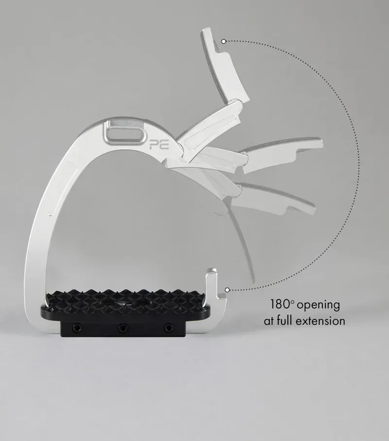 Premier Equine 4.75 / 12cm Intego Duo Safety Stirrups in Silver-4