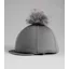 Premier Equine Jersey Hat Silk With Faux Fur Pom Pom in Anthracite