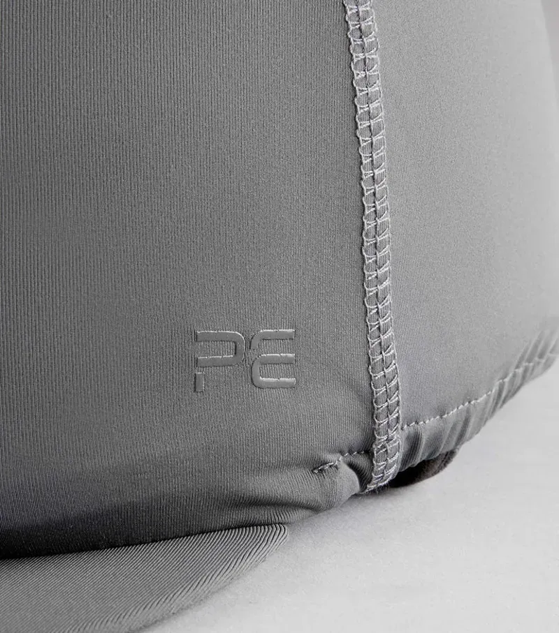 Premier Equine Jersey Hat Silk With Faux Fur Pom Pom in Anthracite-5