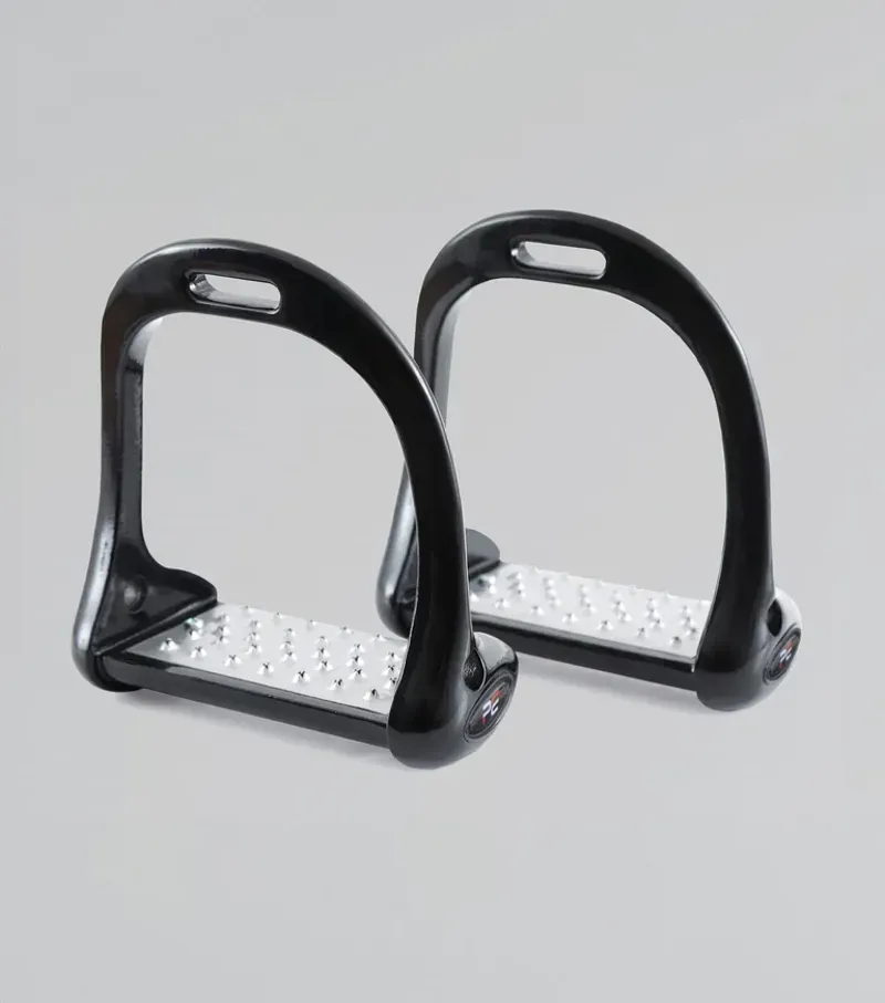 Premier Equine 4.75/12cms Jopollo Aluminium Performance Stirrups in Black